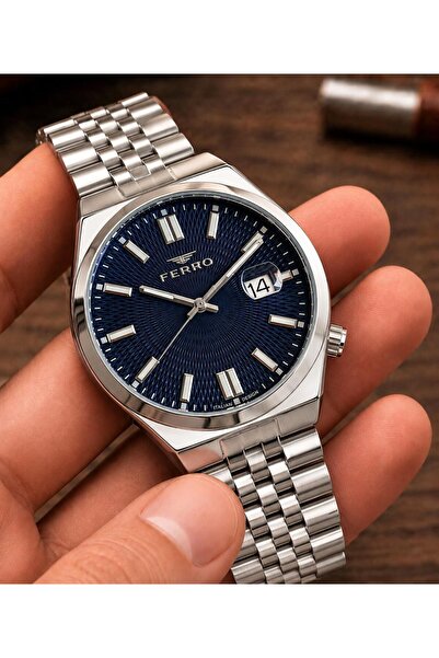 FERRO 30 Mt Water Resistant Steel Cord Does Not Darken Color Men's Wristwatch...