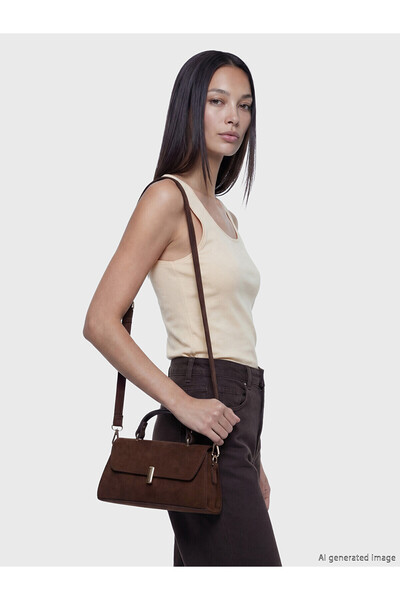 LC Waikiki Ozmarka New Season Suede Look Women's Shoulder Bag