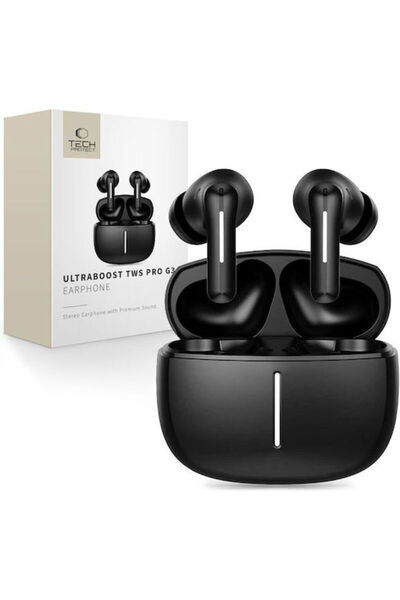 Tech-Protect Ultraboost Pro G3 Ενδοωτικά Ακουστικά Bluetooth Handsfree με Θήκ...