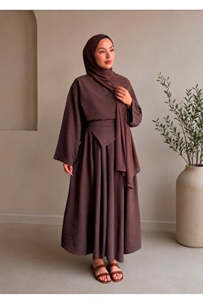 Dila Sayan Boutique Bol Pantolonlu Keten Takım
