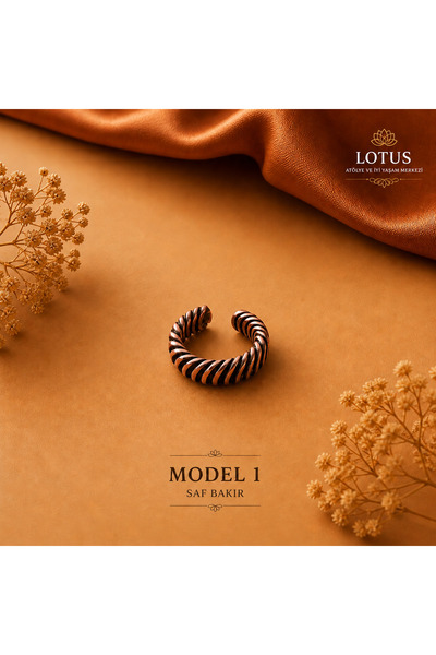 Lotus Atölye ve İyi Yaşam Merkezi 🧡 %100 Saf Bakır Yüzük Koleksiyonu – Ayarl...
