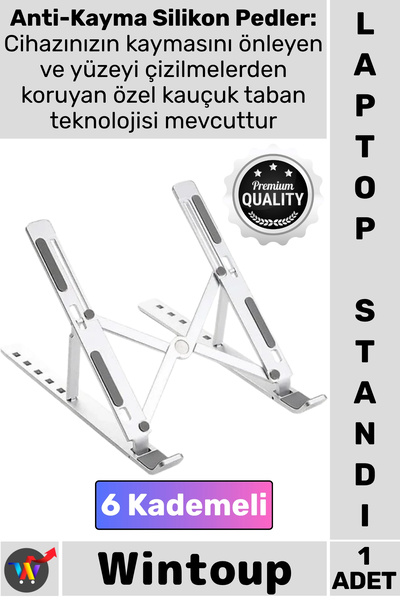Wintoup # Stand 6-Stage Ergonomic Foldable Portable Desktop Aluminum Adjustab...