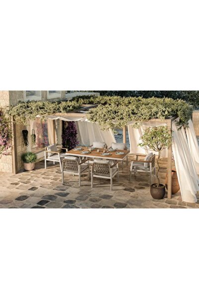 Divona Home NAURA BAHÇE BALKON MASA TAKIMI (6 KİŞİLİK)