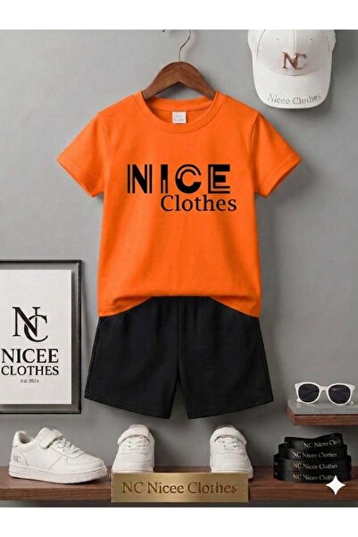NC Nicee Clothes Summer Children's T-Shirt Shorts Unisex (Thin Printed)