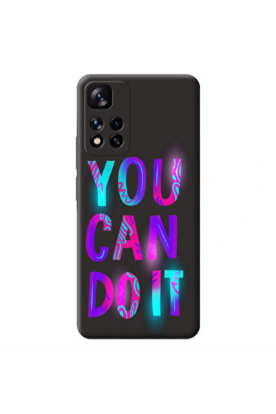 Other Xiaomi Redmi Note 11 Pro 5G You Can Doit Black Colored Silicone TPU Θήκη