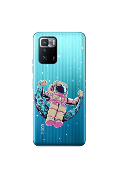 Other Xiaomi Poco X3 GT Astronaut swinging on the moon Transparent Silicone T...