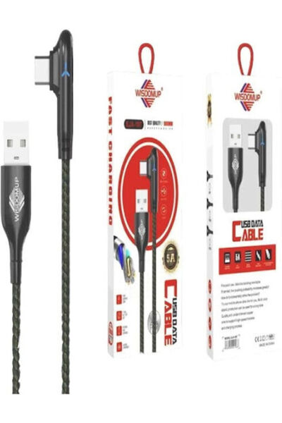 OEM Γωνία (90 ° Πλεγμένο καλώδιο USB 2.0 USB-C αρσενικό σε USB-C, Μαύρο, 1μ, ...