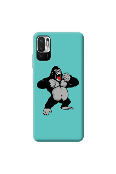 Other Xiaomi Redmi Note 10 Pro 5G Angry Gorilla2 Turquoise Colored Silicone T...