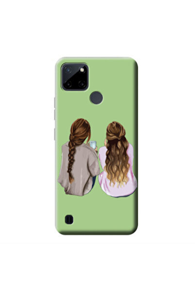 Other Realme C25Y Friends Light Green Colored Silicone TPU Θήκη