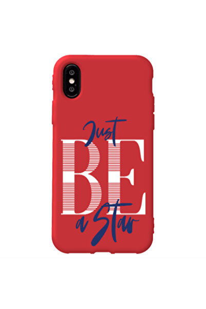 Other Apple iPhone Xs Max Just Be a Star Red Colored Silicone TPU Θήκη