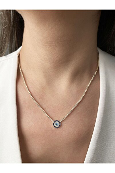 GOX Evil Eye Beaded Waterway Necklace