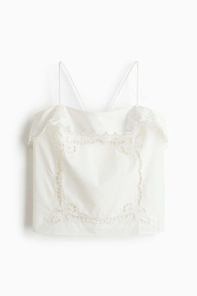H&M Broderie anglaise strappy top