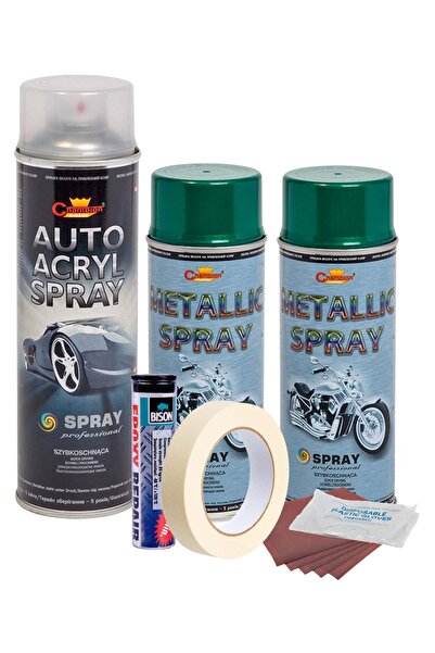 Avex Kit complet pentru repararea și vopsirea roților, Verde metalic, V2