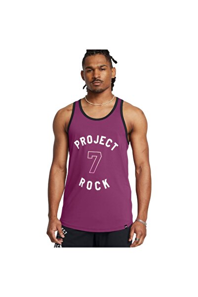 Under Armour PROJECT ROCK ΔΙΧΤΥΩΤΟ ΑΜΑΝΙΚΟ ΜΠΛΟΥΖΑΚΙ BOH 1386888-505 Μωβ M