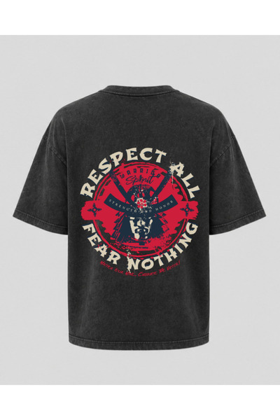 OPPPSSS Samurai Mask Printed Oversize Unisex T-Shirt Japanese Warrior Graphic...