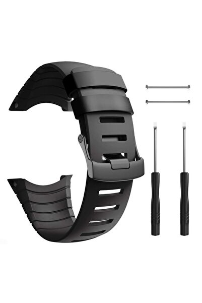 choice2 Black Compatible with Suunto Core Watch Band,Soft TPU Replacement Str...