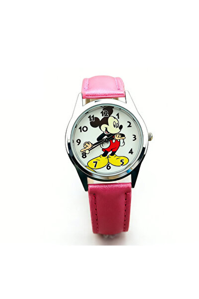 Choice1 red Disney Mickey Cartoon Children's Watch Fashion Leather Strap Quar...