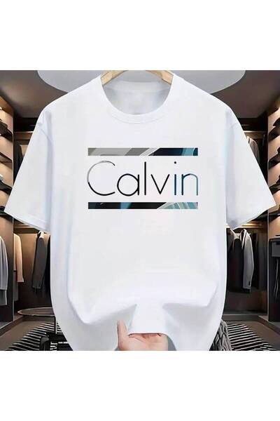 135 Men'S Round-Neck Short-Sleeved Shirt with Letters Print, Casual, Simple M...