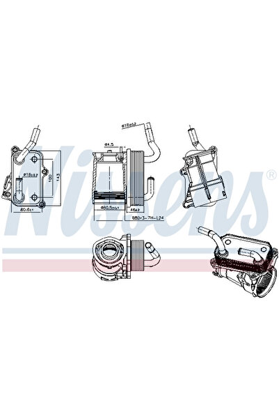 Nissens Radiator Ulei Motor MERCEDES-BENZ C-CLASS/C-CLASS T-Model/CLK/CLS/E-C...