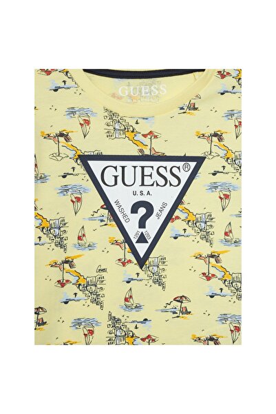 Guess Set tricou și pantaloni scurți pentru băieți N6GG01K8HM4 Albastru