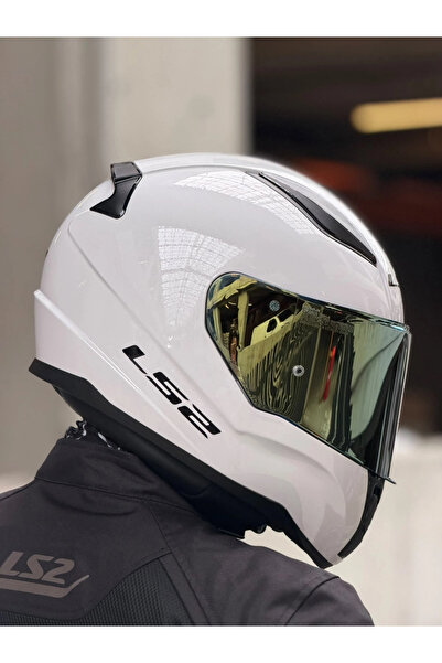 LS2 RAPID 2 BEYAZ KASK (SARI VİZÖR)