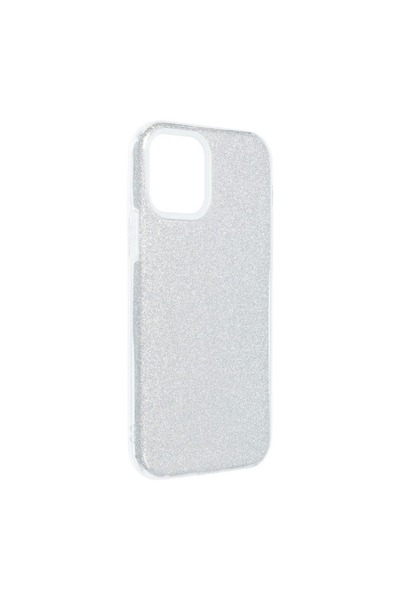 Forcell iPhone 12/12 Pro Λαμπερή Ασημί Θήκη