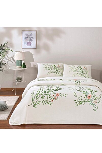 Taç 100% Cotton Single Pique Set with Elastic Sheets Natura