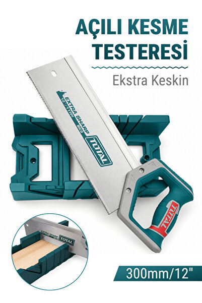 TOTAL THTK591282 Manuel Açılı Gönye Kesme Testere Seti - Ahşap Plastik Profil...