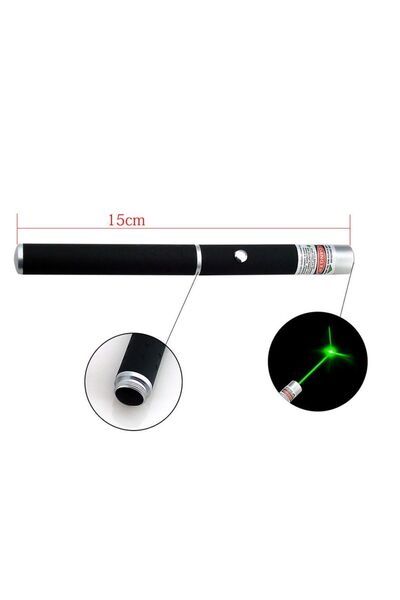 DahaUygunYok Pilli 5 BAŞLIKLI YEŞİL LAZER 100mW 532nm 8KM MENZİL GREEN LASER POİNTER