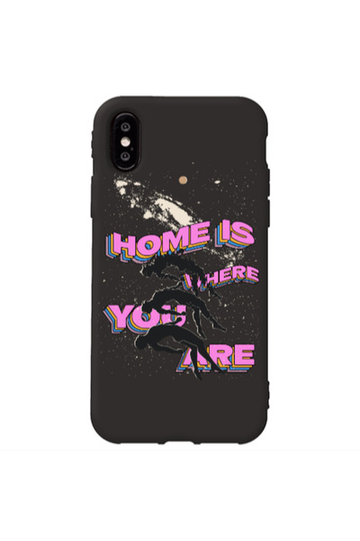 Other Apple iPhone Xs Max Home Is Where Black Colored Silicone TPU Θήκη