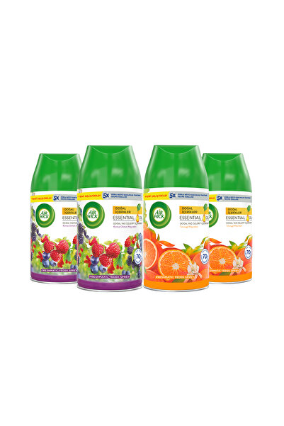 Air Wick Oda Kokusu Freshmatic Yedek Sprey Kırmızı Orman&Turunçgil Meyveleri, 4x250ml