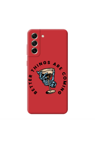 Other Samsung S21 PLUS Better Things Are Coming Red Colored Silicone TPU Θήκη