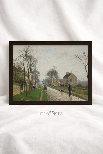 HOME DEKORİSTA Εικονογράφηση τοπίου με vintage πλαίσιο χωρίς γυαλί, καλλιτεχν...
