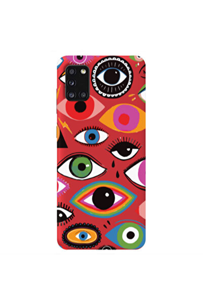 Other Samsung A41 Colorful eyes Red Colored Silicone TPU Θήκη