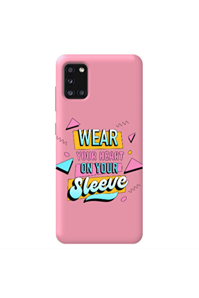 Other Samsung A31 Wear Your Heart Pink Colored Silicone TPU Θήκη