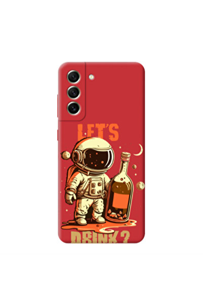 Other Samsung S21 Lets drink Red Colored Silicone TPU Θήκη