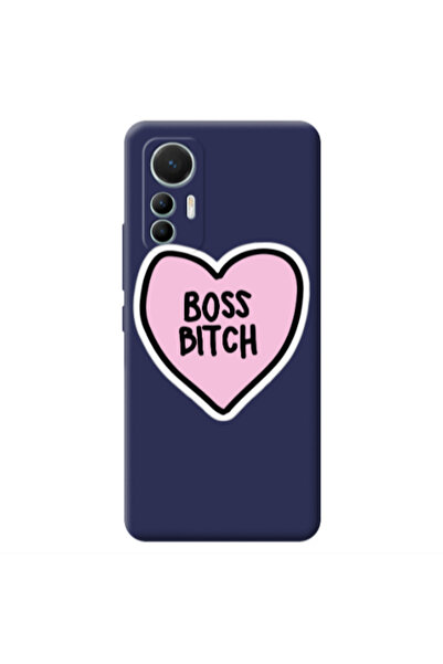 Other Xiaomi Mi 12 Lite Boss Bitch Dark blue Colored Silicone TPU Θήκη