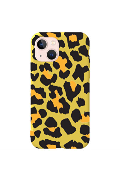 Other Apple iPhone 13 Yellow leopard Yellow Colored Silicone TPU Θήκη