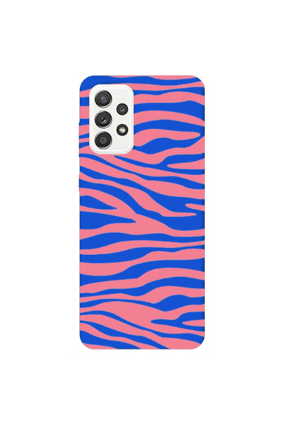 Other Samsung A52 Pink Zebra Blue Colored Silicone TPU Θήκη
