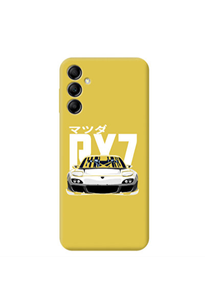 Other Samsung A14 5G Car Rx7 Yellow Colored Silicone TPU Θήκη