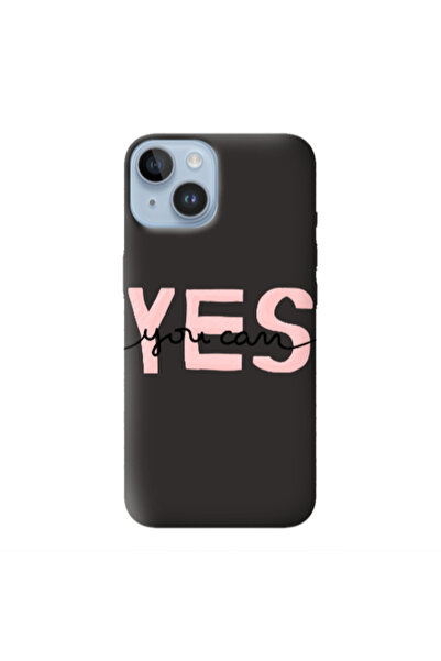 Other Apple iPhone 14 Yes you cam Black Colored Silicone TPU Θήκη
