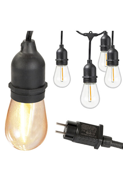 varioshop Φωτεινή γιρλάντα για εξωτερική χρήση VarioShop ® 15 μέτρα, 15 λάμπε...