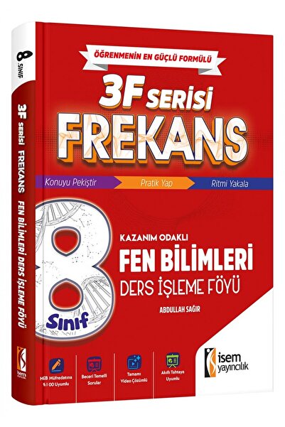İsem Yayıncılık İSEM YAY. 8.SINIF FREKANS FEN BİLİMLERİ DERS İŞLEME FÖYÜ