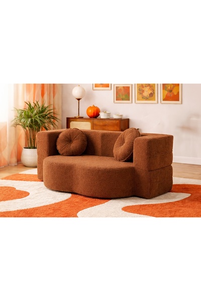 Vivense MUSE KATLANIR ÇOK AMAÇLI ÇİFT KİŞİLİK KOLTUK, KİREMİT