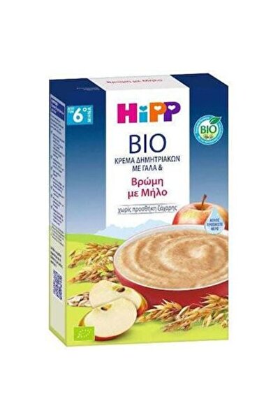 Hipp Βρεφική Κρέμα Δημητριακών με Γάλα, Βρώμη & Μήλο για 6 μηνών+ 250γρ