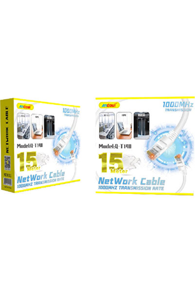 Andowl Καλώδιο Ethernet U/UTP Cat.5e 15μ Γκρι Κωδικός: fl-82831