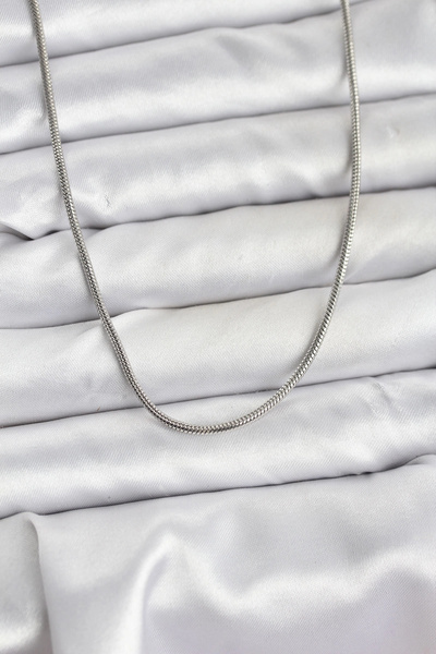 ARMÜZ 316L Steel Chain Silver Color 60 cm Snake Chain Women Necklace