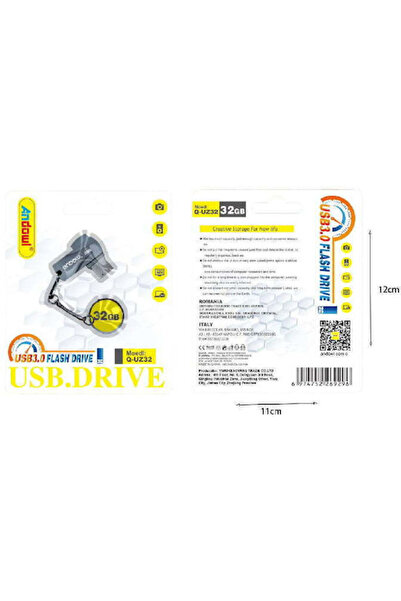 Andowl Q-UZ32 32GB USB 3.0 Στικάκι Ασημί