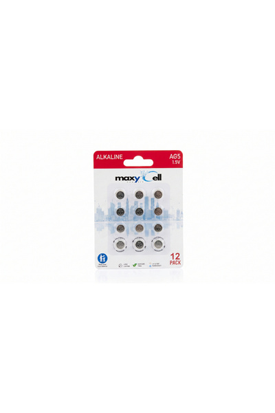 Maxycell 12 Adet Ag5 (LR754,393) 1.5 V Alkalin Düğme Pi