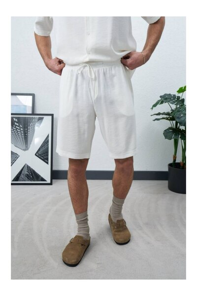 perasttesktil Men's Elastic Waist Shorts